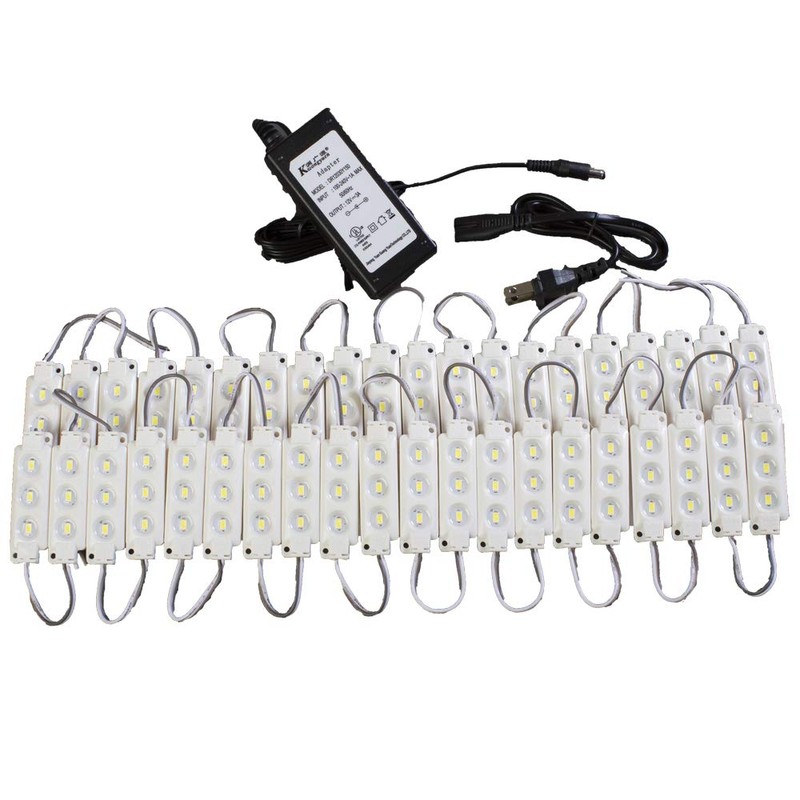Storefront LED Light, 20ft Blue Windows Border Light for Retail