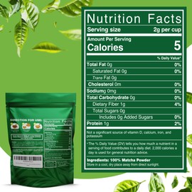 Organic Matcha Green Tea Powder (1lb) – Certified USDA Organic Powder for Matcha Latte, Tea, and Smoothies – Kosher, Non-Gmo, Antioxidant Rich Fruit Tea by Total Tea