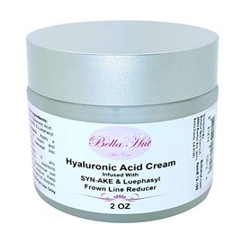Bellahut 100% Hyaluronic Acid Cream (2 OZ, 16 OZ) Infused With SN-AK & Pentapeptide-18 | Focused To Help With The Reduction Of Frown Lines & Expression Lines | MADE IN USA (2 Ounce)