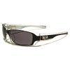 Locs Mens Wrap Sunglasses Sports Motorcycling Glasses (White (clear))
