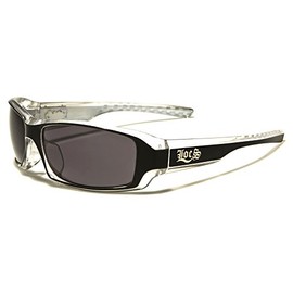 Locs Mens Wrap Sunglasses Sports Motorcycling Glasses (White (clear))