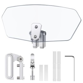 AUTTGINN AUTTGINN Motorcycle Windshield Adjustable Clip On Motorbike Wind Deflector Motorcycle Windshield Extension Adjustable Spoiler Universal for Motorcycle Racing Bike -Transparent