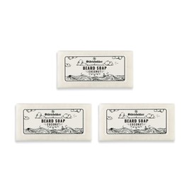 Störtebekker® Premium Beard Soap Coconut 80 g x 3 - Solid Shampoo for Daily Beard Care - Handmade Soap for Rich Foam - Vegan Beard Soap Beard Shampoo Men - For Beard & Face