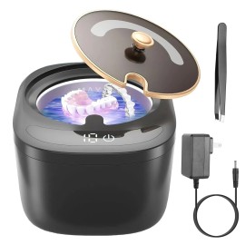 iMounTEK 230ML Ultrasonic Retainer Cleaner Machine for Dentures Toothbrush Rings Jewelry