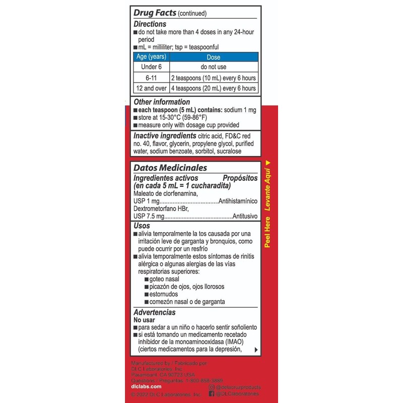 Bactimicina Children's Cough and Cold Liquid, Made in USA, 4