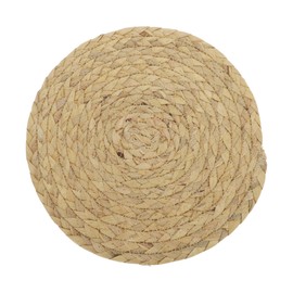 CAPASTEC 鍋敷き 耐熱ポットホルダー 断熱パッド 鍋マット 25cm おしゃれ ひょうたん草マット 丸型 洗える 手作り 敷き 手編み キッチンカウンター ダイニング テーブル デコレーション用 鉄瓶 鍋 土鍋 鉄器 ギフト リネン