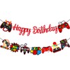 umoni Red Game Birthday Decorations 2Pcs Video Game Birthday Banner