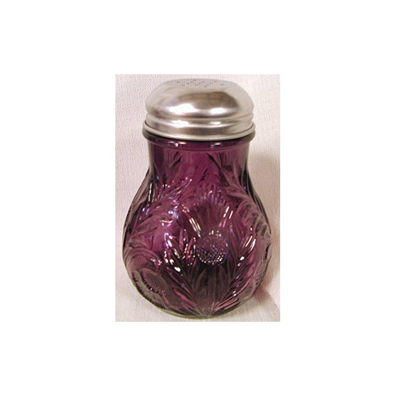 Mosser Glass Amethyst Inverted Thistle Pattern Glass Sugar Shaker 4
