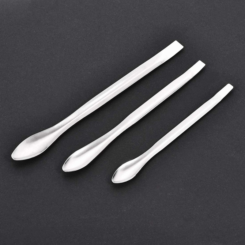 sourcing map Micro Scoop Stainless Steel Reagent Sampling Lab Spoon