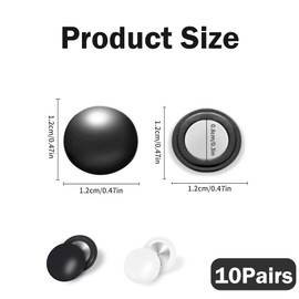 10PCS Race Number Magnets Black and White Running Bib Magnets Race Bib Magnets Fixing Fastener Clip for Triathlon Cycling Field Competition Running Holder Magnet for Runners Field Run Supplies