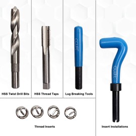 CCLIFE Thread Repair Kit M5 M6 M8 M10 M12 M14 to Choose From Inserts Sleeves, Size: M14 x 1.25