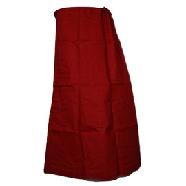 Rajasthankrafts Saree Petticoat Cotton Fine Stitched Trandy Adjustable Waist Saree Underskirt Lining Skirt Indian (Red 1 No 201)