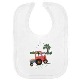 Azeeda 'Tractor With a Trailer of Corn' Soft Cotton Baby Bib (BI00055724)