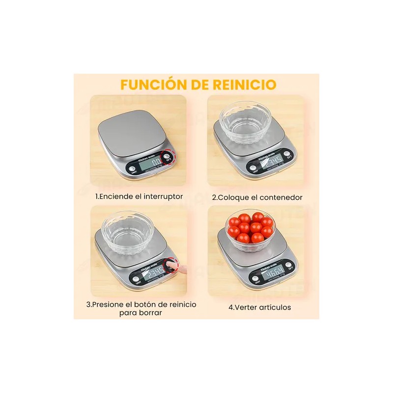 Bscula De Cocina Digital De Alta Precisin 10kg1g Balanza Digital