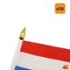 AZ FLAG Pack of 10 Mini Luxembourg Table Flags 6"