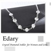 TRHDFW Simple Crystal Anklet Silver Ankle Bracelet Fashion Foot Chain
