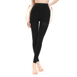 Somuch 15-20 mmHg Footless Compression Pantyhose for Women & Men, Graduated Compression Tights for Varicose Veins Edema Leg Swelling, High Waisted Support Leggings