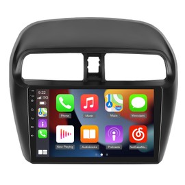 EKAT for Mitsubishi Mirage 2012 2013 2014 2015 2016 Android Car Stereo [2+64G] - Wireless Carplay & Android Auto - 9 Inch Touchscreen Radio with EQ DSP, WiFi, GPS, Split Screen + AHD Rear View Camera