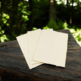 Handmade Lokta Card Stock 5x7 Inch Paper with Deckle Edge. Tree-Free Lokta Paper for Vintage Stationery, Printing, and Decorative Invitations (100 Sheets)