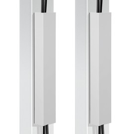 Blulu 2 Pack White Steel Magnetic 14 Inch Cable Management Channel for Under Desk Leg Vertical Wire Hider Cover Desk Cable Organizer No Drill Cord Organizer Cord Hider Management for Home Office