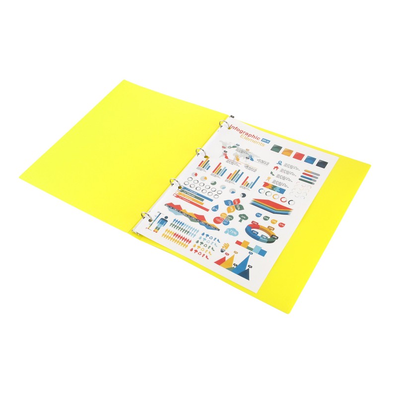 Lion Office Equipment Ring File Slim A4S RF-43S-Y Yellow