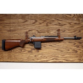 1844 Helko Werk Germany Leather Gun Hangers - Wall Mount and Adjustable Wall Display, Gun Racks, and Hanging Long Guns, Rifles, Shotguns, and Firearms - Made in USA (Rifle Hangers Brown) #8878RBR