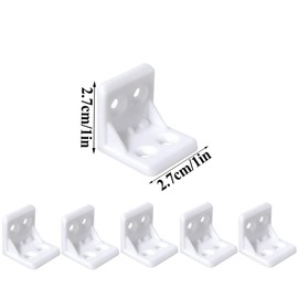 40 PCS White Plastic Corner Brackets Right Angle Corner Support Brace Shelf Support Corner Brace L Shape Corner Bracket for Furniture Kitchen Cabinet Bookcase Closet Wardrobe Cupboard Supports