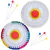 1920Pcs Pearl Head Pins Color Pinwheel Cloth Fixing Bouquet Decoration