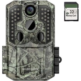 WOSPORTS Trail Camera,30MP 1920P Game Hunting Camera with Night Vision IP66 Waterproof 2.0''LCD 120°Wide Camera Lens for Outdoor Scouting Wildlife Monitoring Home Security