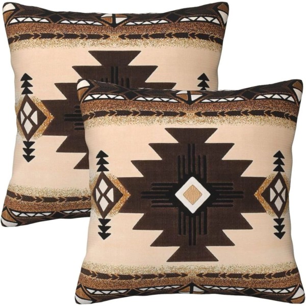 Does not apply Western Southwest Aztec Pillow Covers 18X18 Set
