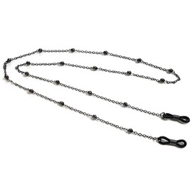 Women's Eyeglass Chains,Fashion Eyewear Retainer,Reading Eyeglass Necklace Lanyard (Black)