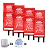 JJ CARE Fire Blanket for Home 40"x40" + 8 Hooks