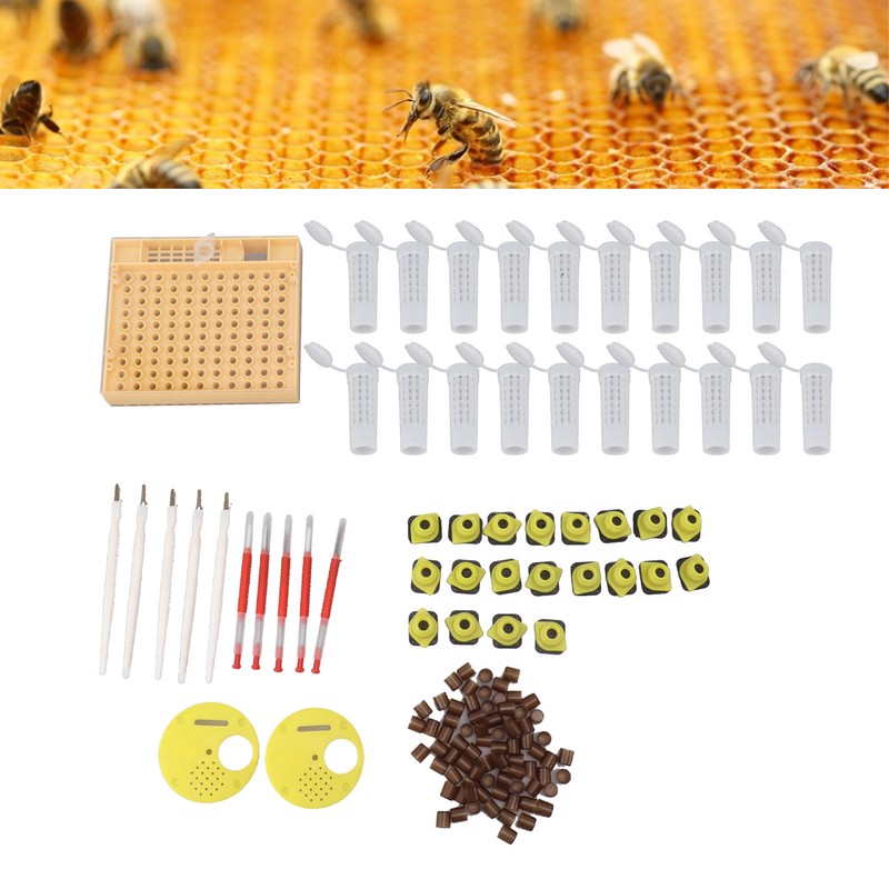 Queen Bee Rearing System Plastic Breeding Cell Cup Kit Beekeeping