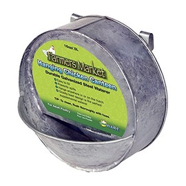 Ware Manufacturing Hanging Chicken Canteen Waterer for Chickens Silver 16 oz.