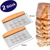 Joyfair Dough Scraper, 2 Pieces Stainless Steel Dough Card Dough