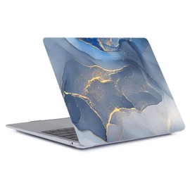 FFBOFFC Hard Shell Compatible with MacBook Air 13 Inch Case 2020 2019 2018 Release A2337 A2179 A1932 with Retina Display & Touch ID, Plastic Hardshell Laptop Case Cover, Golden Blue Marble