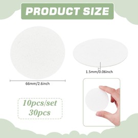 BENECREAT 30Pcs Foam Painting Paper, 2.6 Inch Round Instant Foam Puffy Texture Paper, Magic Painting Paper, Foam Texture Blank for 3D Acrylics Painting DIY Art and Craft Supplies