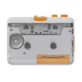 Retro USB Cassette Converter Player | Converts Tape to MP3 | Auto-Reverse | Retro Nostalgia Design | Line Out & USB Power | Lightweight & Portable | Includes USB-C Adapter, Aux Cable, & Manual