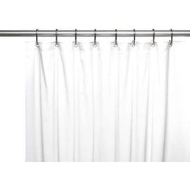 MY 8 STORE Shower Curtain Liner: Reinforced Header, Metal Grommets, Magnets, Standard Size 72" Length (Frosted)