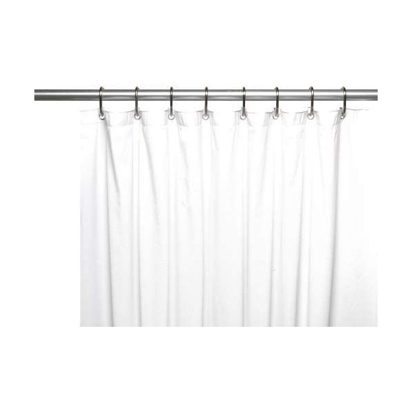 MY 8 STORE Shower Curtain Liner: Reinforced Header, Metal Grommets,