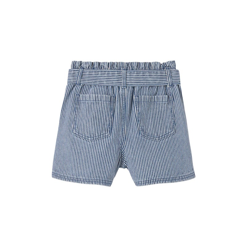 Vertbaudet Mädchen Paperbag-Shorts mit Streifen blau gestreift 116