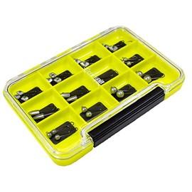 Gamakatsu LE-506-1 Yuihime Slim Jig Head Box, Lime, Size D 3.7 x W 5.5 x H 0.6 inches (95 x 140 x 16 mm)