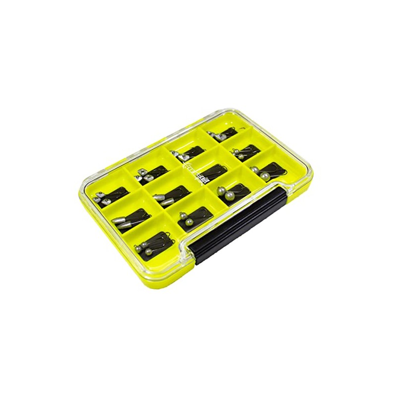 Gamakatsu LE-506-1 Yuihime Slim Jig Head Box, Lime, Size D