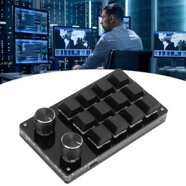 Arsor One Handed Programmable Mechanical Gaming Keypad, 12 Keys Multifunctional with Knob Plug and Handed Keyboard