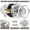 naubea Crystal Door Knob Polished Chrome Interior Privacy Door Knobs