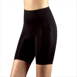 Body Wrap Women's Mid-Rise Long-Leg Panty Shapewear, Black, Small Lite