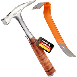 PICARD Roofing Hammer No. 790 ½ + Mini BlackGiant® + Sticker | 800 g Total Weight | Smooth Track | Magnetic Nail Holder | Corrosion Resistant | All-Steel Handle with Leather Handle | GS Tested |