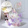 Feawiai 42pzs Decoración Pastel De Mariposa Letrero Feliz Cumpleaño
