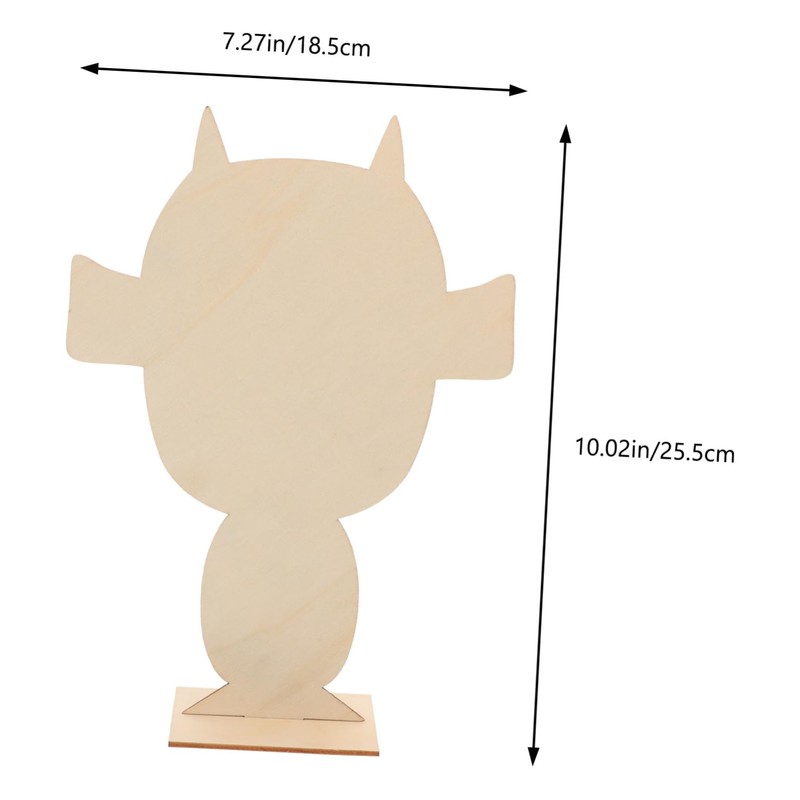 jojofuny 5pcs Wooden Portrait Clay Board Creative DIY Art Board
