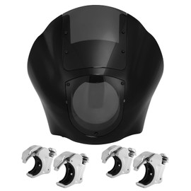 TCMT Quarter Head Fairing Windshield w/39mm Fork Clamp Fit For Harley Sportster XL1200 883 48 72 Dyna Low Rider Street Bob Wide Glide Fat Bob